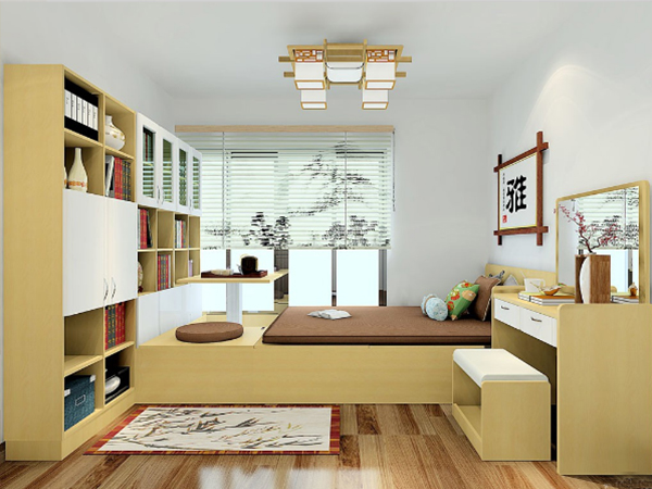 现代简约卧房效果图 12㎡日式风情更迷人