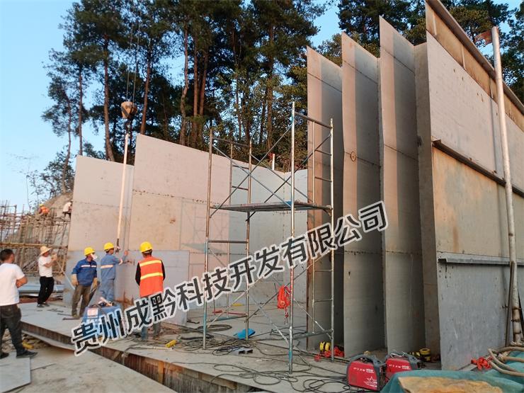 修文县古堡村3000m3/d不锈钢一体化净水器开工